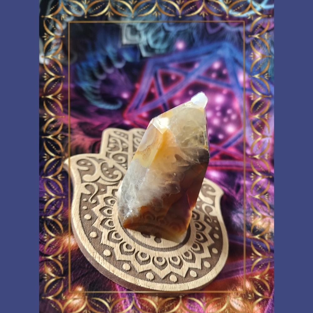 Chubby Druzy Agate Tower